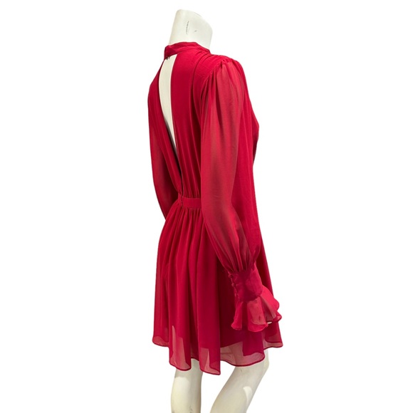 NEW Express Red Point D’esprit Lace Fit and Flare Dress - Picture 10 of 13